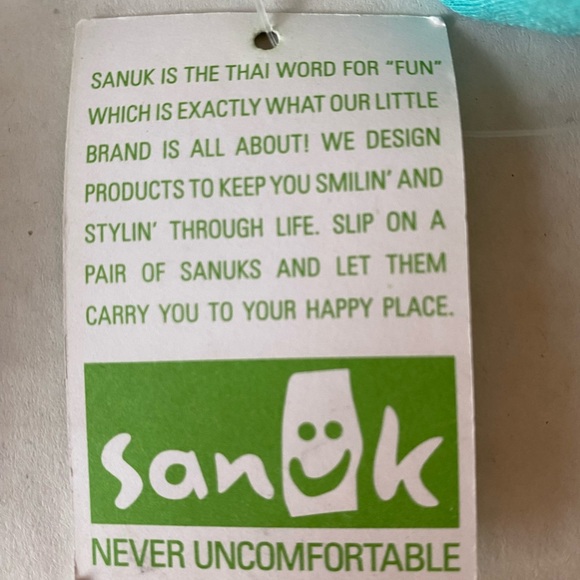 NWT Sanuk Yoga Triangle Sandals Turquoise Size 10 SW11050 - Picture 13 of 13